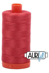 Aurifil Mako 50wt Cotton 1300 m 1422 yd. spool - 2255 Dark Red Orange